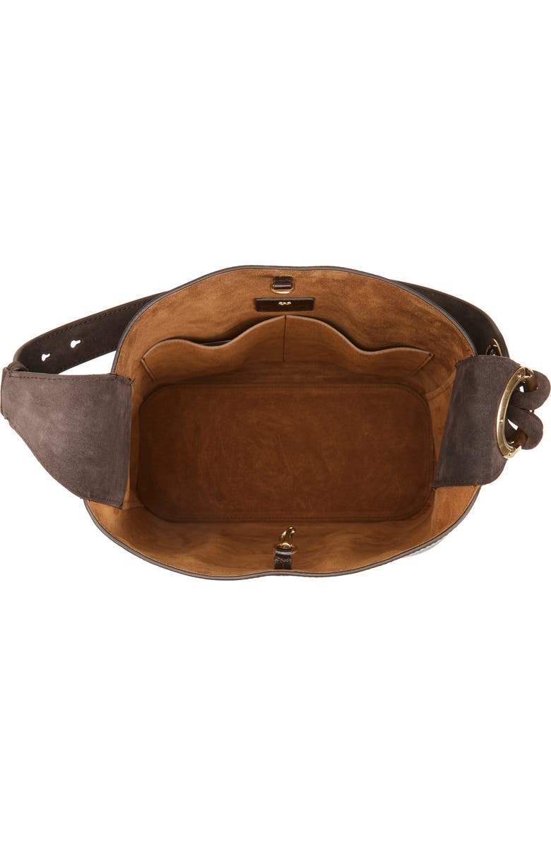 Anya Hindmarch Ringo Leather North/South Shoulder Bag, Alternate, color, Chocolate