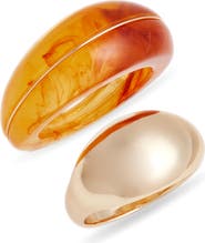 Open Edit Set of 2 Statement Rings