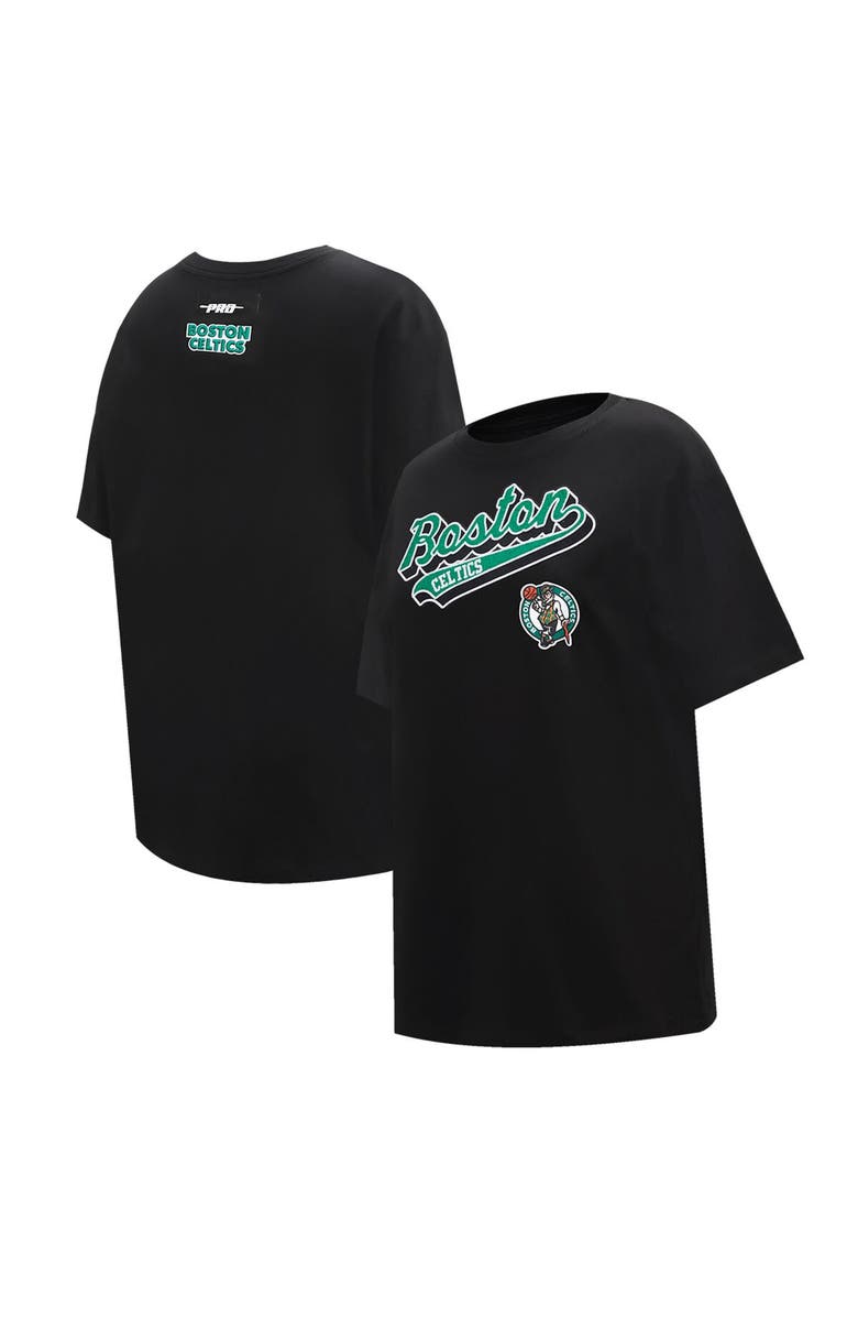 PRO STANDARD Women's Pro Standard Black Boston Celtics Script Boyfriend T-Shirt, Alternate, color, Black