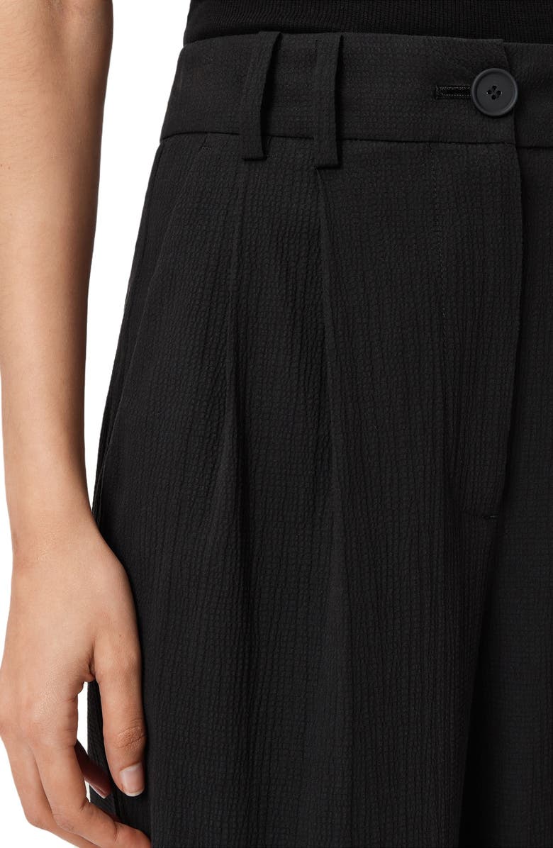 AllSaints Essen Stretch Cotton Pants, Alternate, color, Black