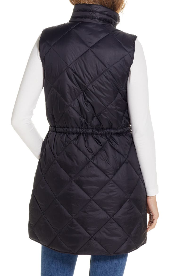 Diamond Quilted Puffer Vest, Alternate, color, BLACK