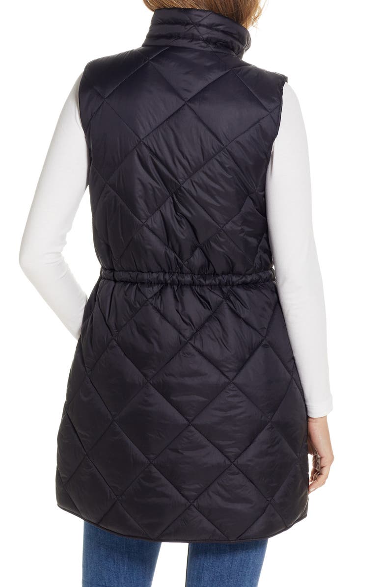 Gallery Diamond Quilted Puffer Vest, Alternate, color, Black