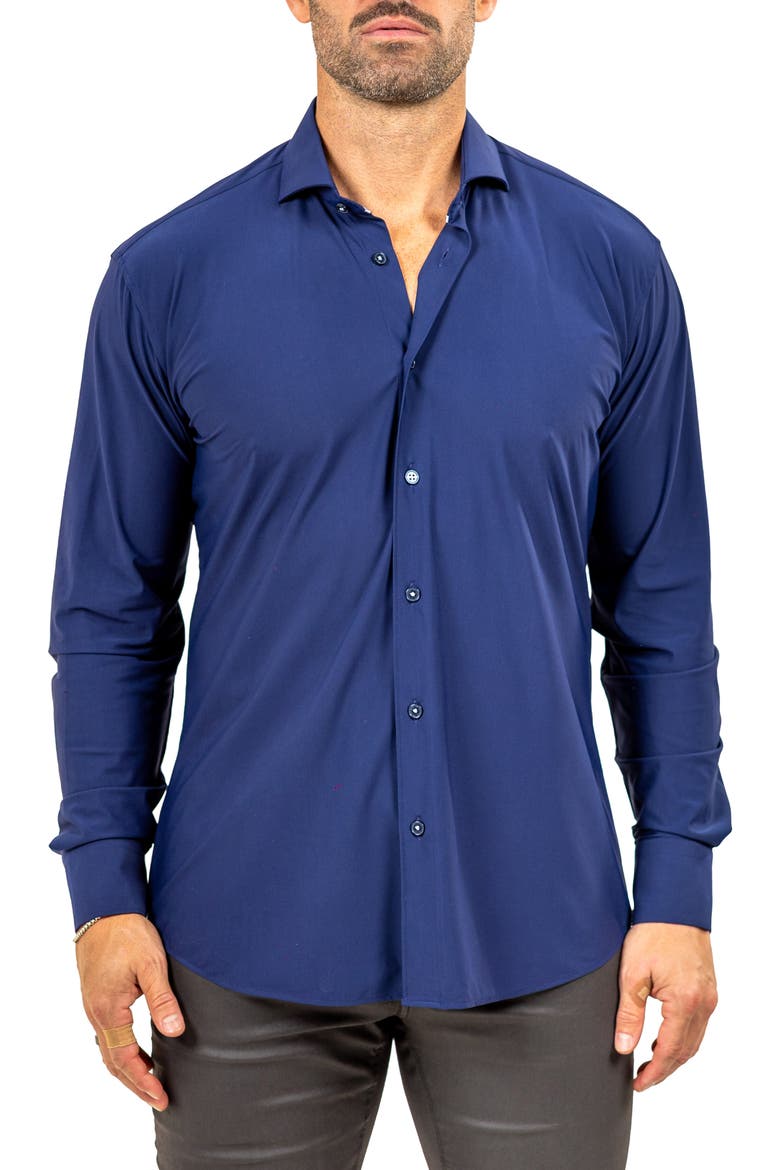Eins Marthy Contemporary Fit Button-Up Shirt, Main, color, BLUE