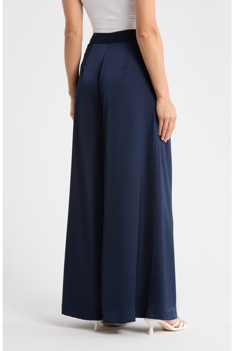 Pleated Front Wide Leg Pants, Alternate, color, CLASSIC NAVY