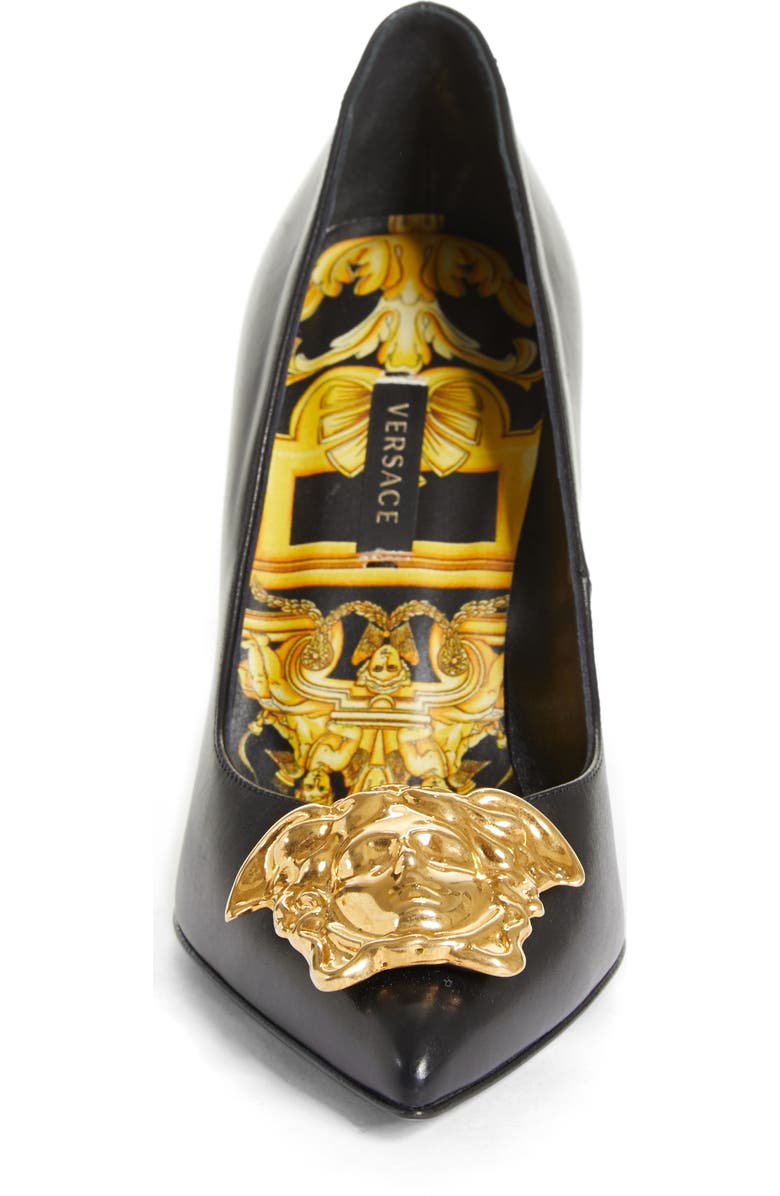 Versace Palazzo Medusa Pointed Toe Pump, Alternate, color,