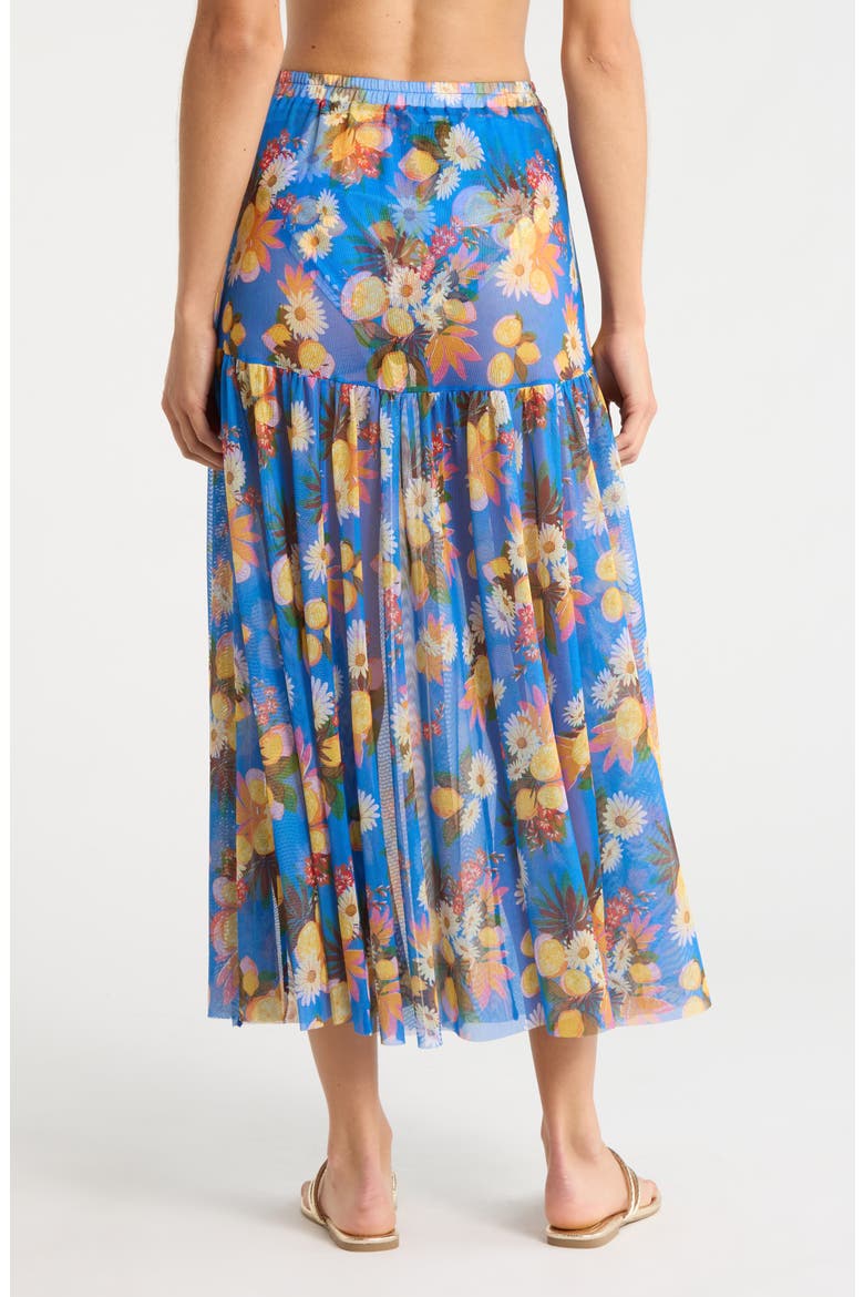 Maeden Floral Cover-Up Midi Skirt, Alternate, color, BLUE/MULTI