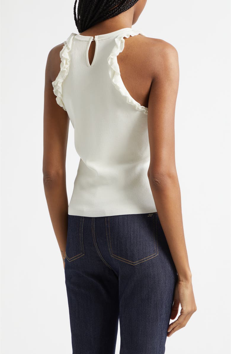 Cinq à Sept Ruffle Tank, Alternate, color, Ivory