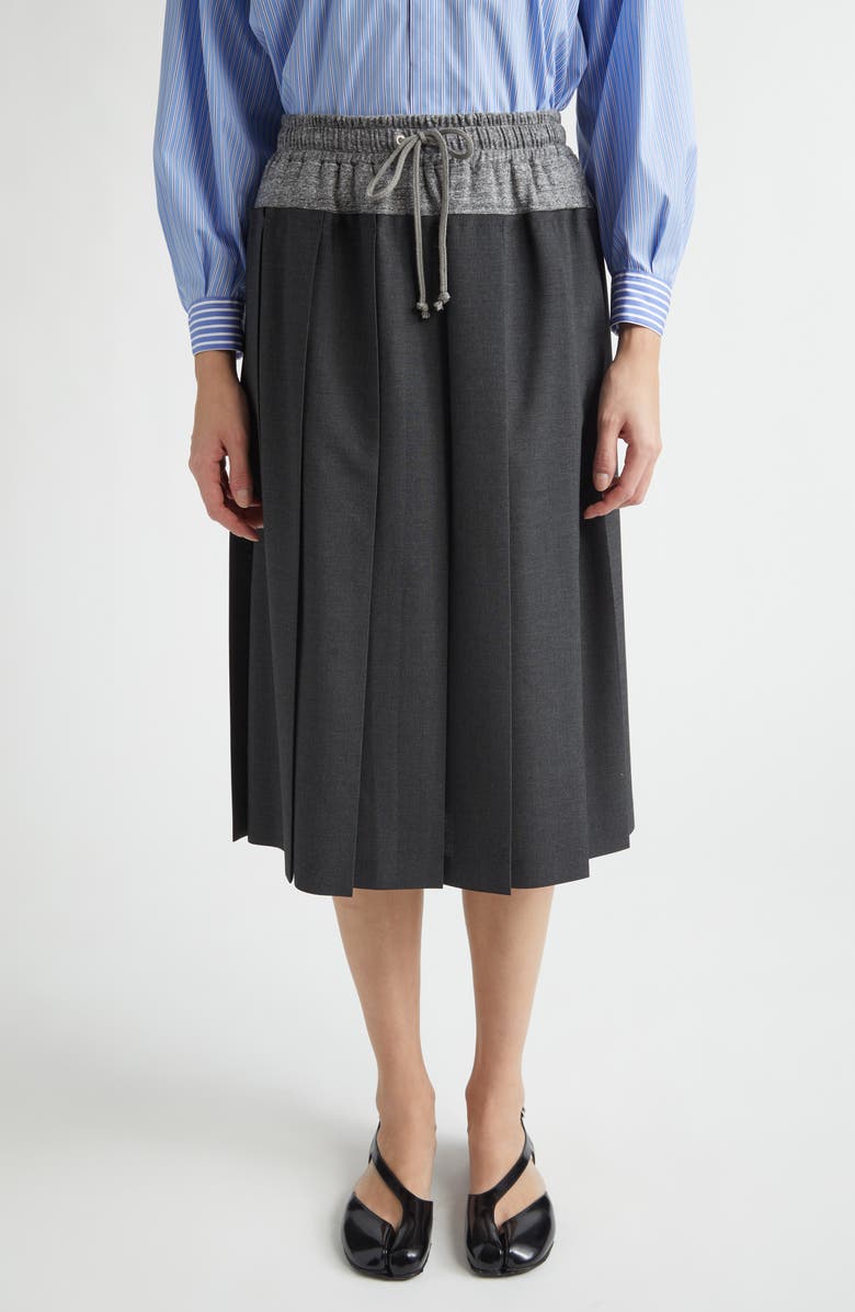 Undercover Drawstring Pleated Skirt, Main, color, 