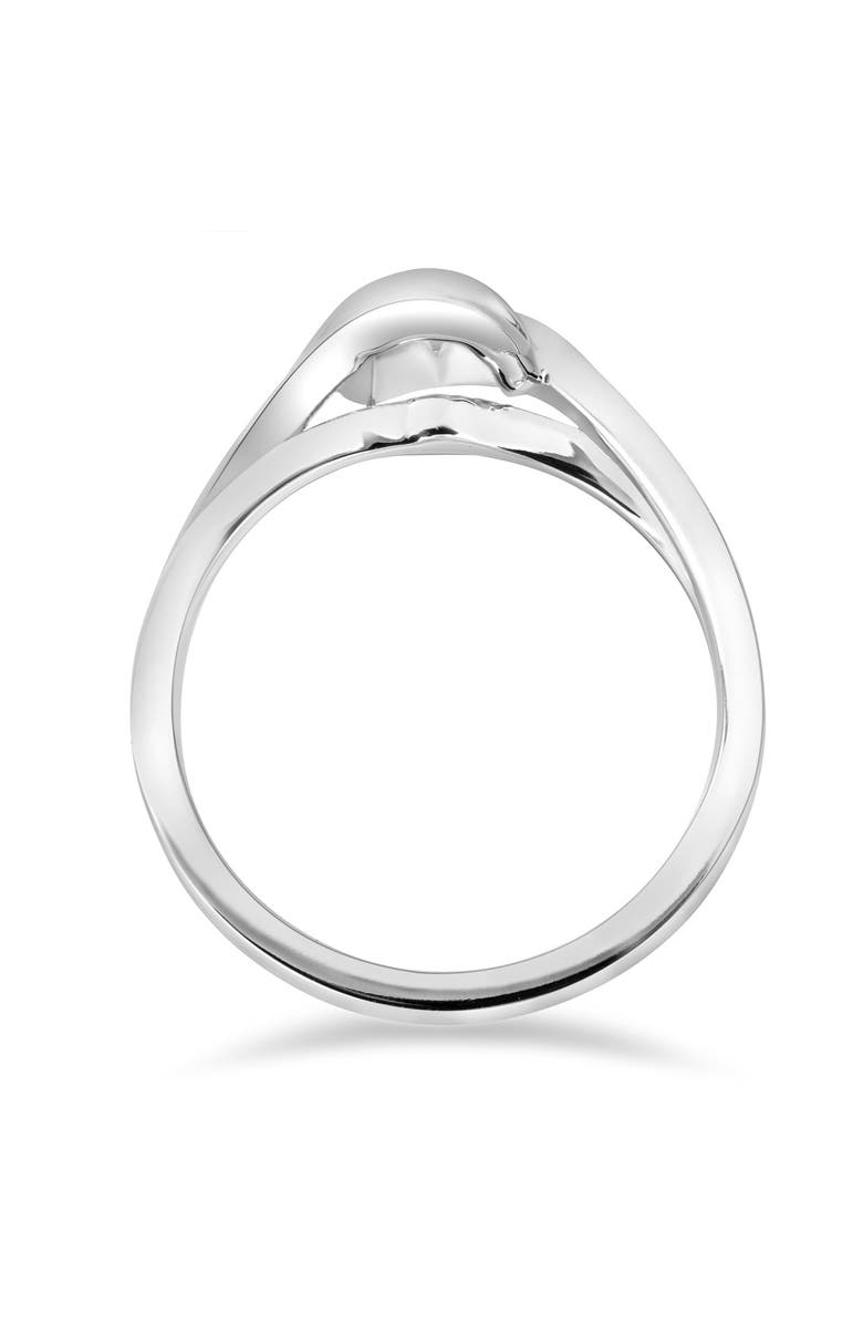 Bliss Diamond 1/2Ct Natural Round Solitaire Diamond Half Bezel Engagement Ring 14k Gold, Alternate, color,