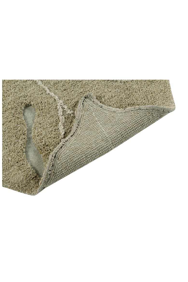 Monstera Leaf Washable Area Rug, Alternate, color, OLIVE NATURAL HONEY