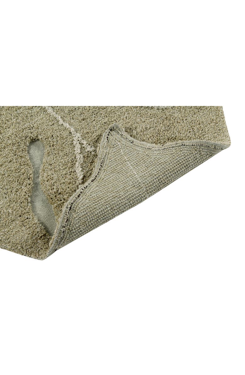 Lorena Canals Monstera Leaf Washable Area Rug, Alternate, color, Olive Natural Honey