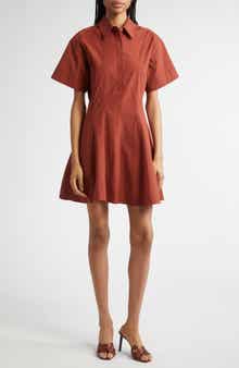 A.L.C. Dell Stretch Cotton Mini Shirtdress