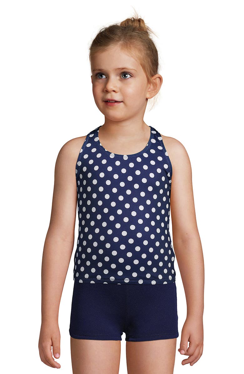 Lands' End Girls Tankini Swimsuit Top, Main, color, Americana Stars