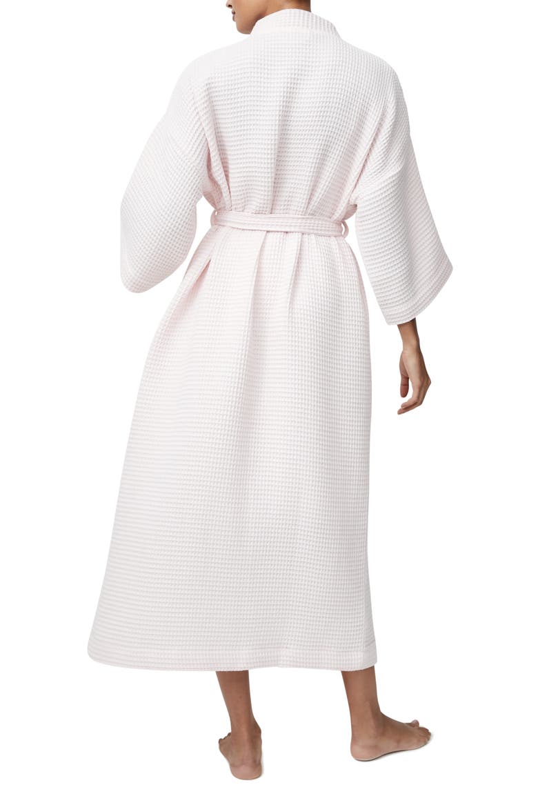 Long Lightweight Waffle Robe, Alternate, color, PALE PINK