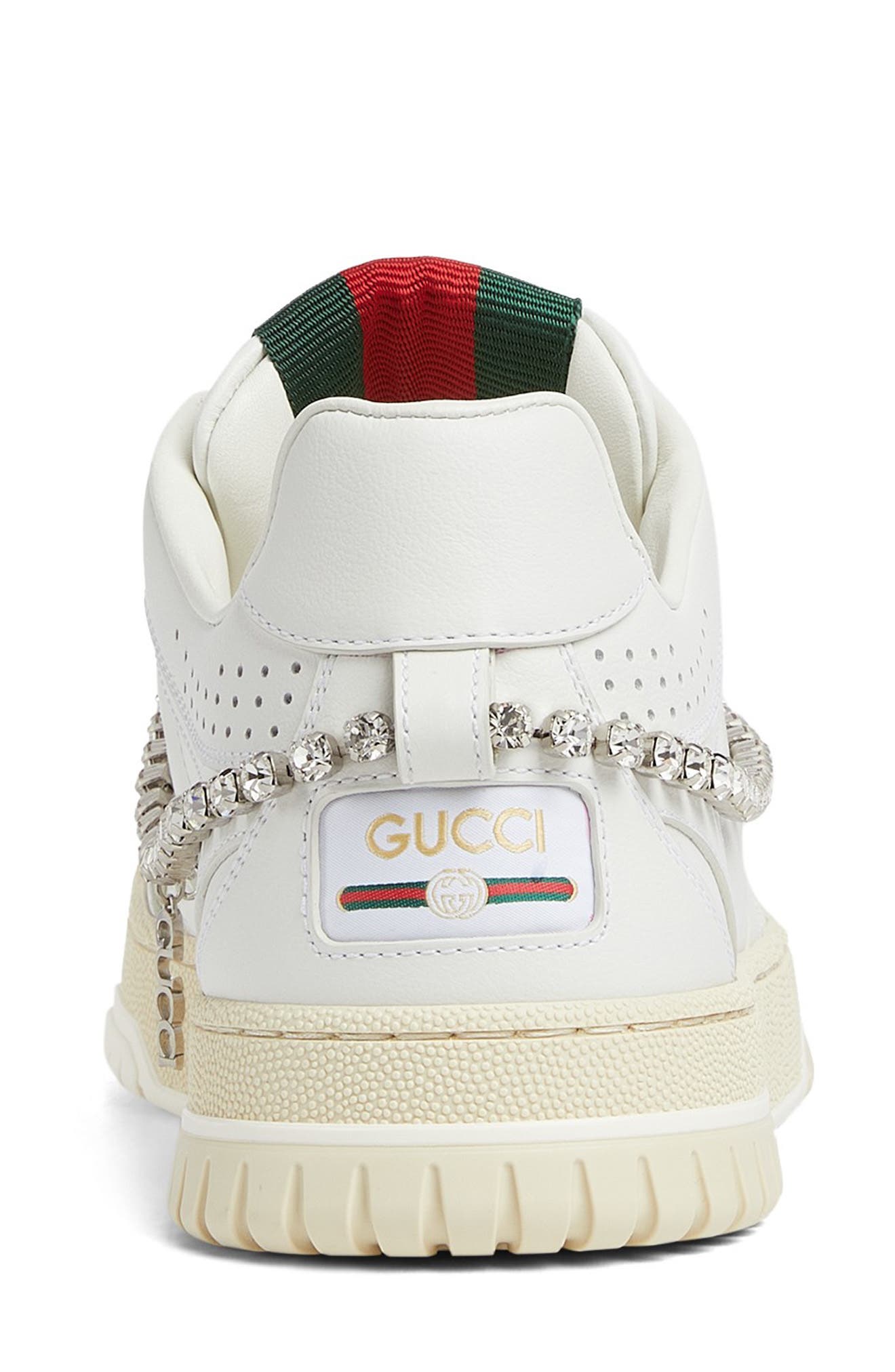 Gucci Re-Web Chain Detail Sneaker, Alternate, color, 