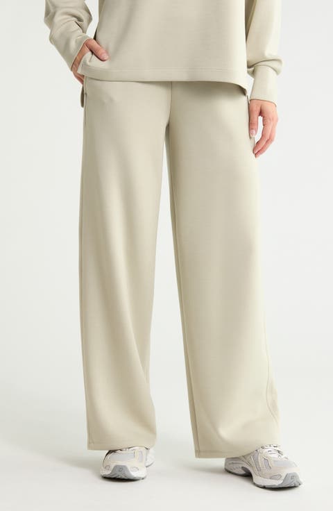 Whisper Knit High Waist Wide Leg Pants