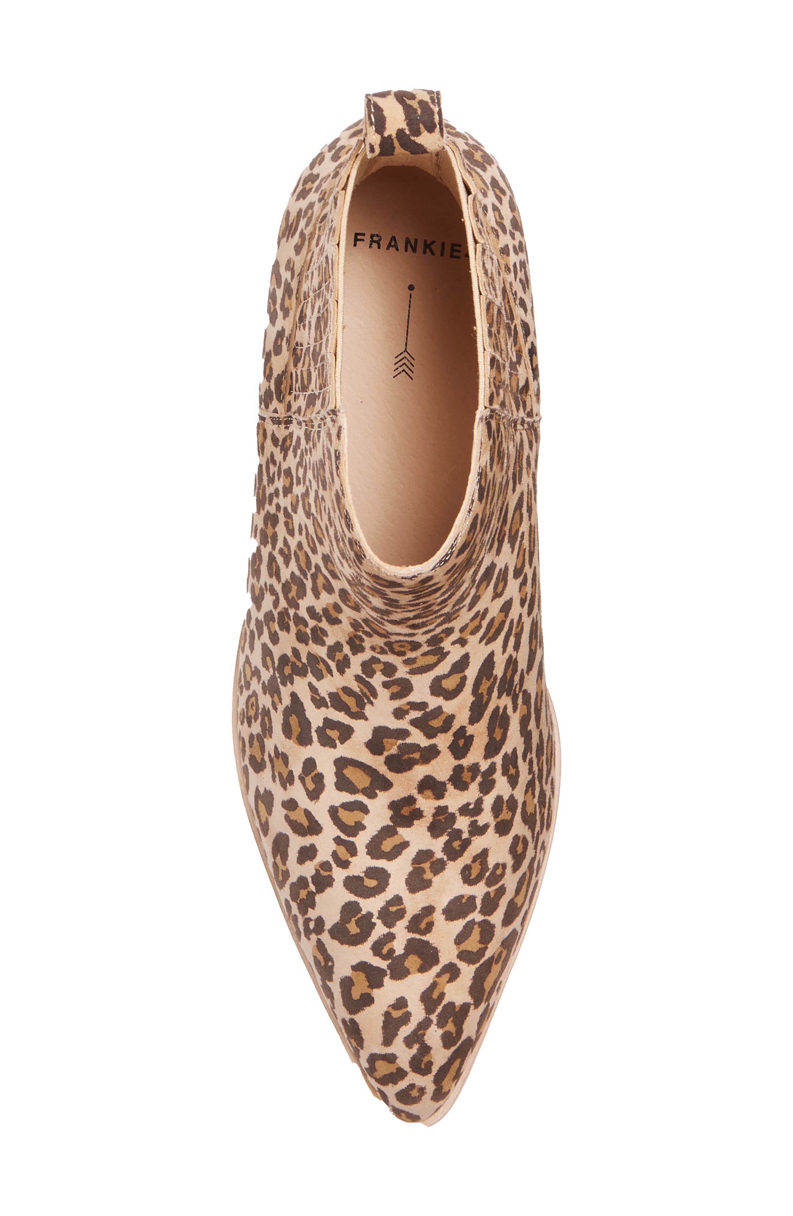 FRANKIE4 Nina Pointed Toe Chelsea Boot, Alternate, color, Camel Leopard Print