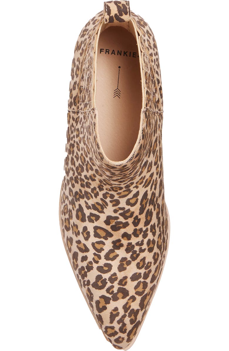 FRANKIE4 Nina Pointed Toe Chelsea Boot, Alternate, color, Camel Leopard Print