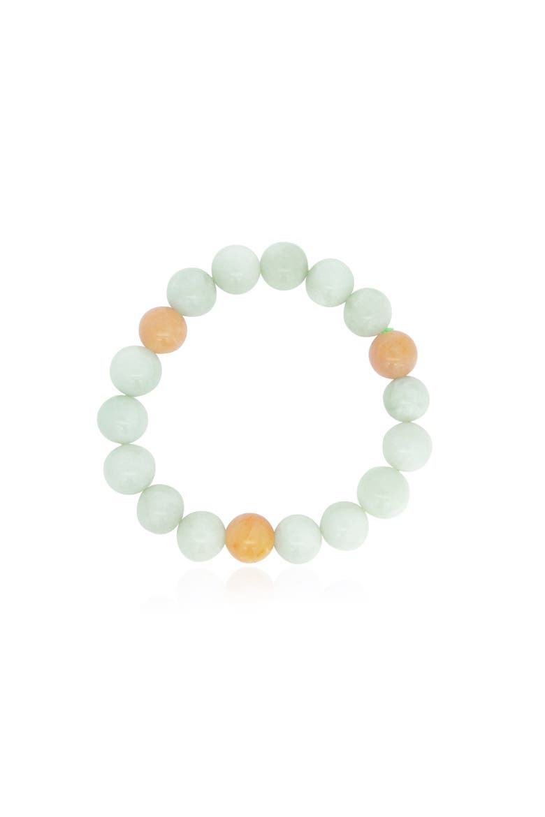 Jade Bead Stretch Bracelet, Alternate, color, Green