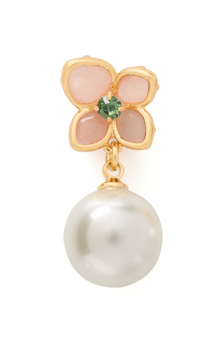 Kate Spade New York pastel petal faux pearl drop earrings, Alternate, color, 