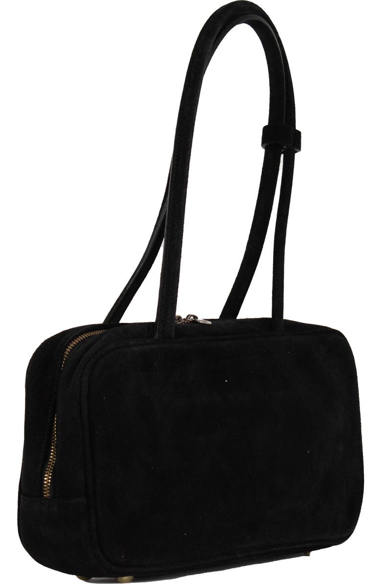 Persaman New York Iris 92 Suede Shoulder Bag, Alternate, color, Black