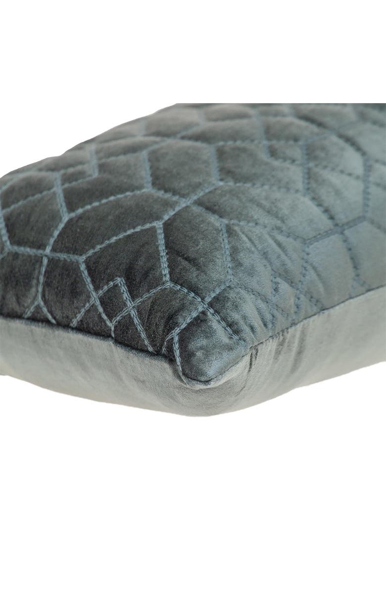 PARKLAND COLLECTION Sora Quilted Throw Pillow, Alternate, color, Charcoal