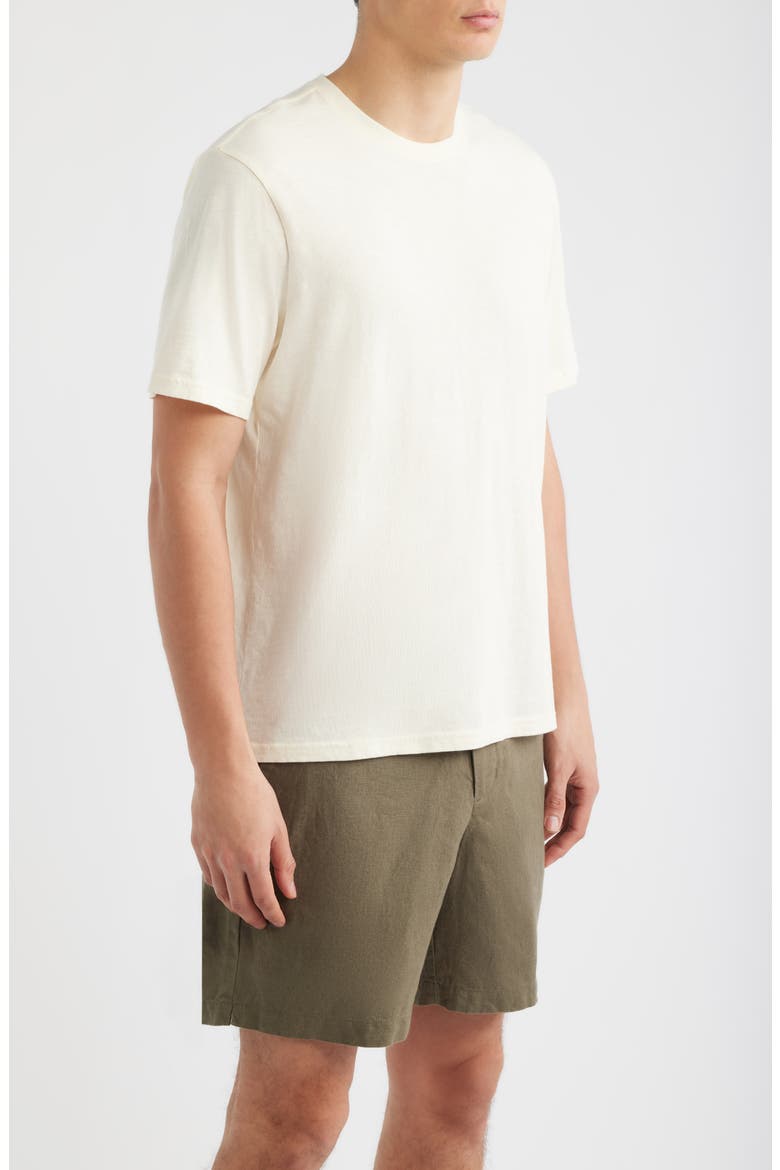 Slub Cotton Crewneck T-Shirt, Alternate, color, YELLOW PALE