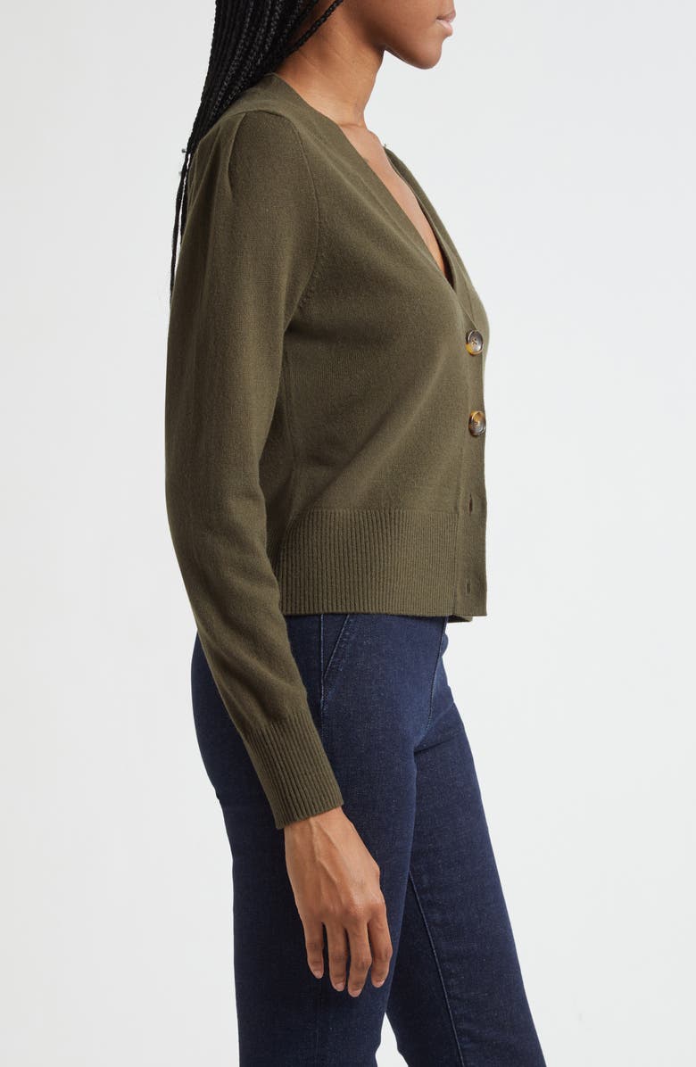 Veronica Beard Solene Cashmere Cardigan, Alternate, color, Cypress