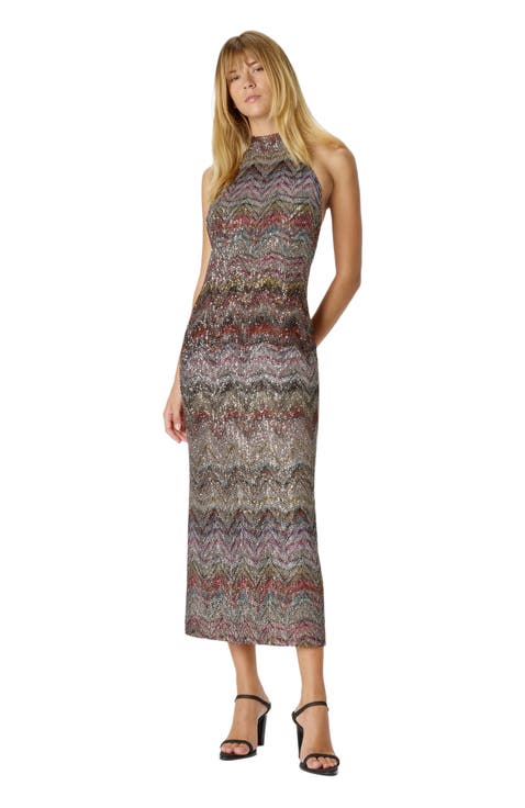 Midi Dress With Halter Neck