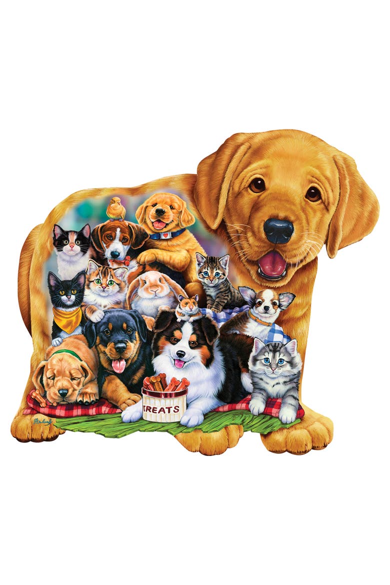 Puppy Pals 100pc Shaped Puzzle, Alternate, color, Multicolor