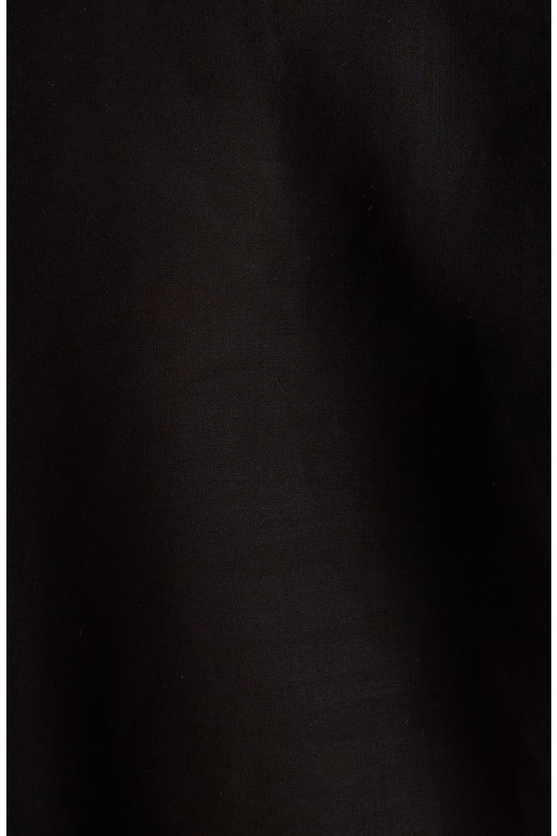 Ruffle Cuff Cotton Shirt, Alternate, color, BLACK