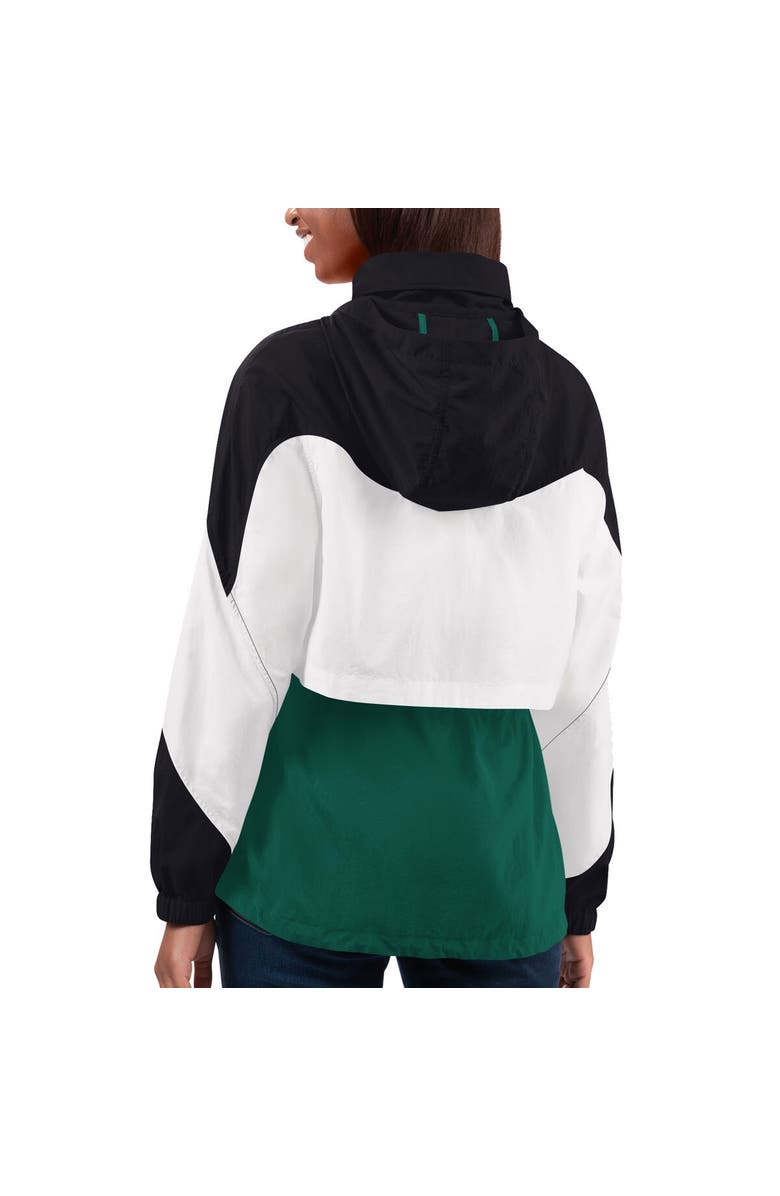 G-III 4HER BY CARL BANKS Women's G-III 4Her by Carl Banks Green/Black New York Jets Tie Breaker Lightweight Quarter-Zip Jacket, Alternate, color, Green