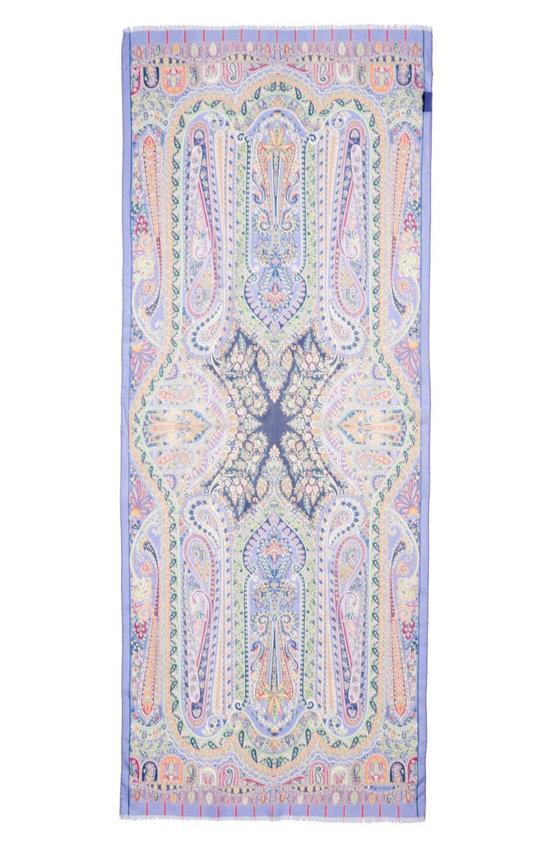 Etro Paisley Print Silk Scarf, Alternate, color, 