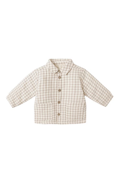 Quincy Mae Ford Cotton Shirt Jacket In Neutral