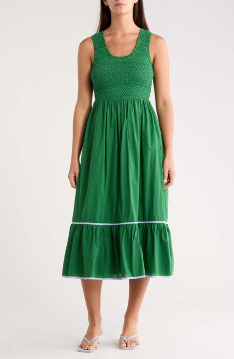 Jessy Smocked Midi Dress
