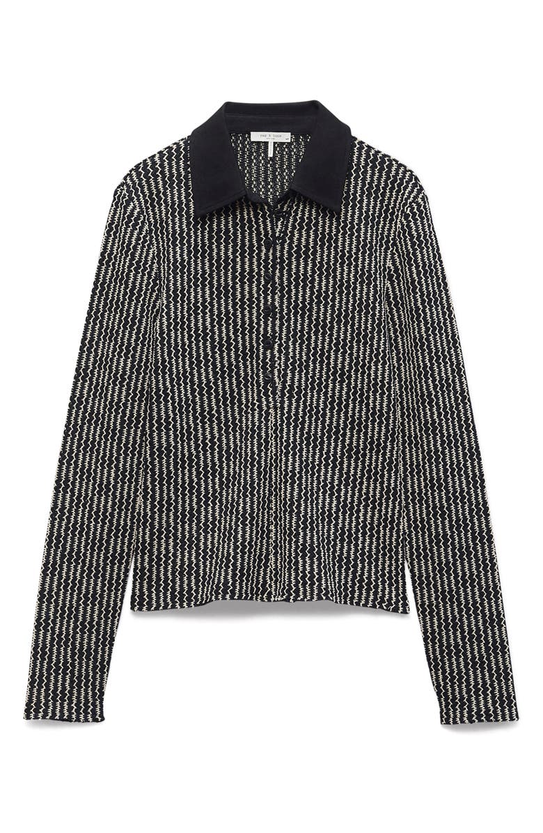 rag & bone Gigi Long Sleeve Polo, Alternate, color, 