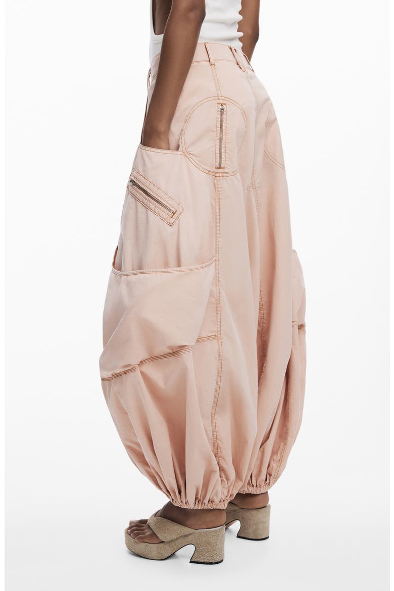 Cotton Cargo Pocket Harem Pants, Alternate, color, PINK