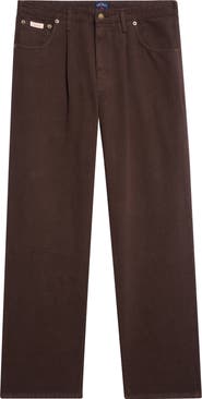 Noah Brushed Back Pleated Organic Cotton Jeans