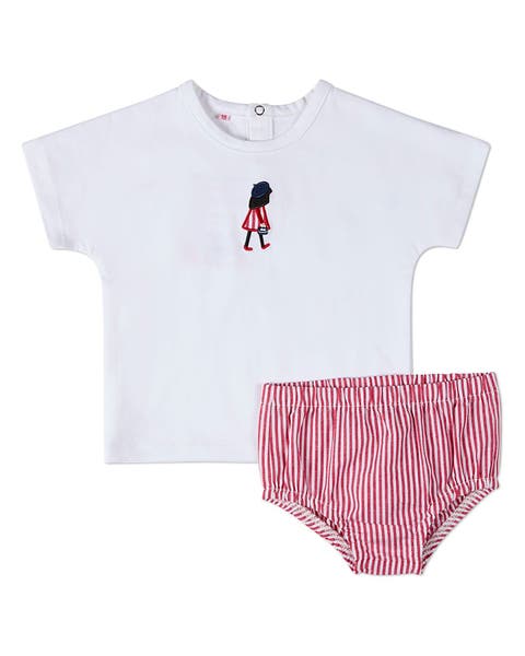 2 Piece Purse Embroidered Bloomer Set (Baby)