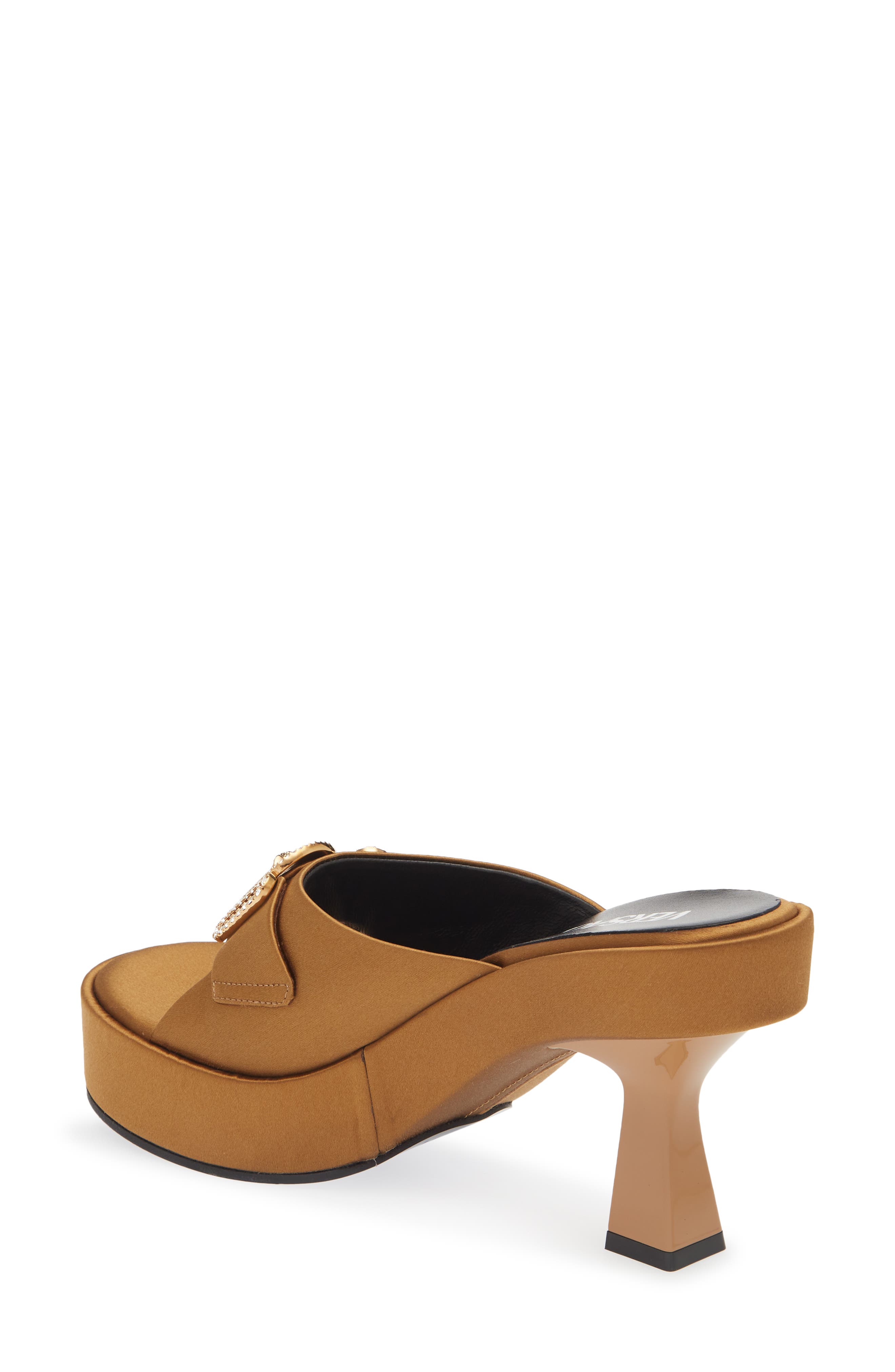 Versace Crystal Medusa Platform Slide Sandal, Alternate, color, 