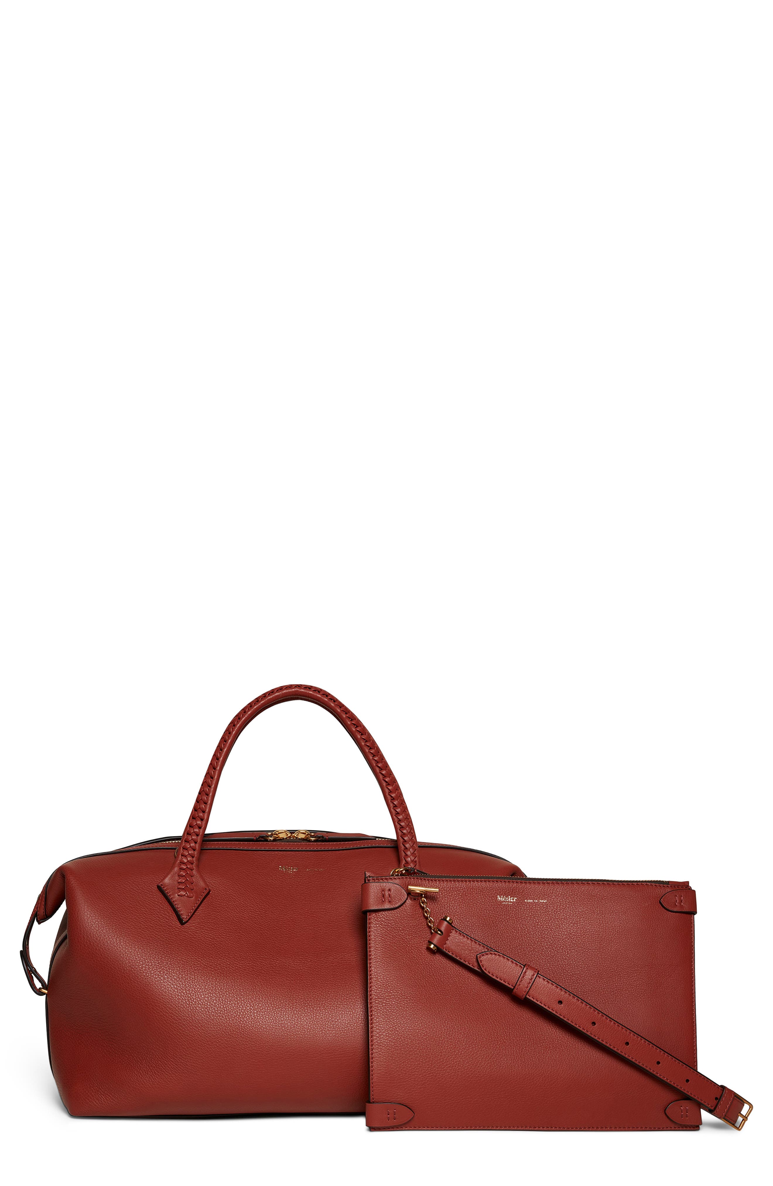 Métier London Perriand City Leather Duffel Handbag, Main, color, 