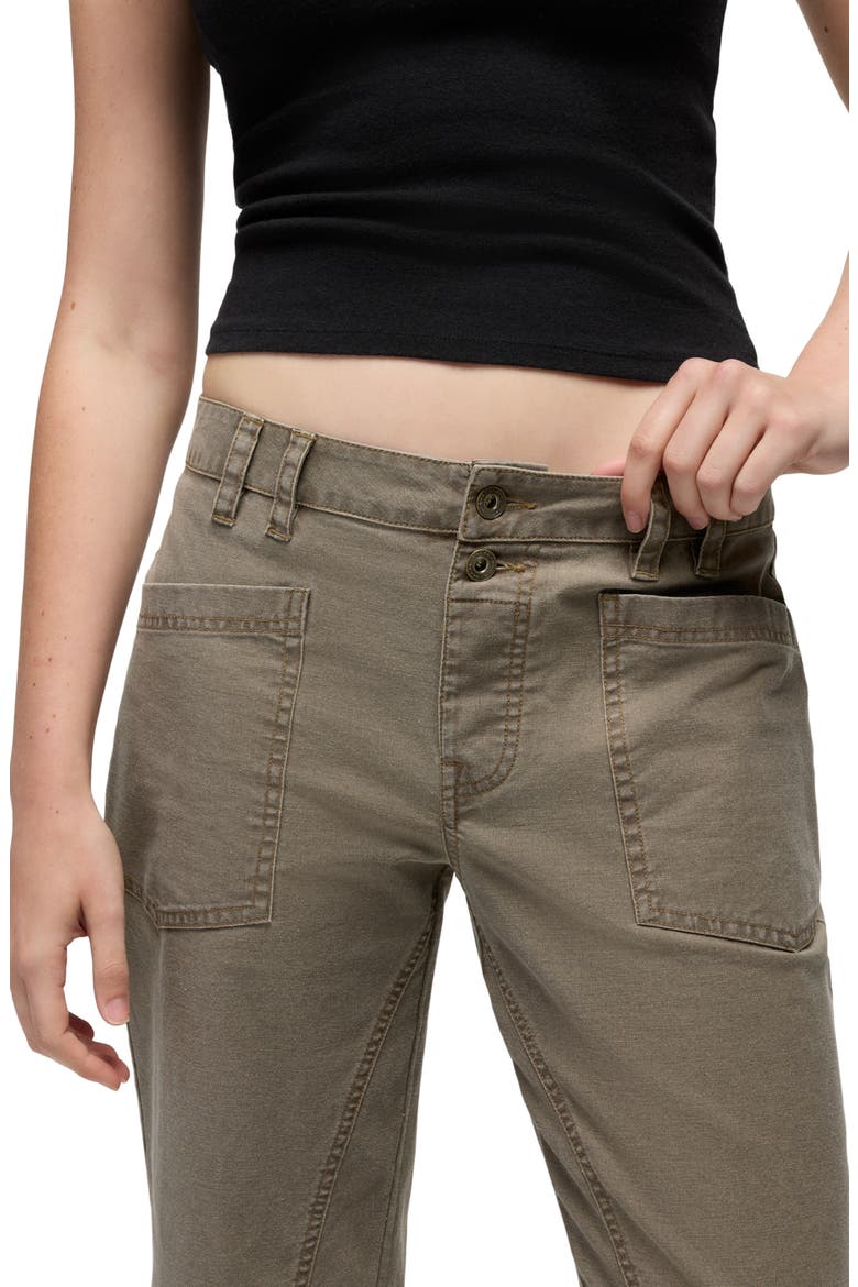 Suton Mid Rise Organic Cotton Blend Ankle Pants, Alternate, color, MUD