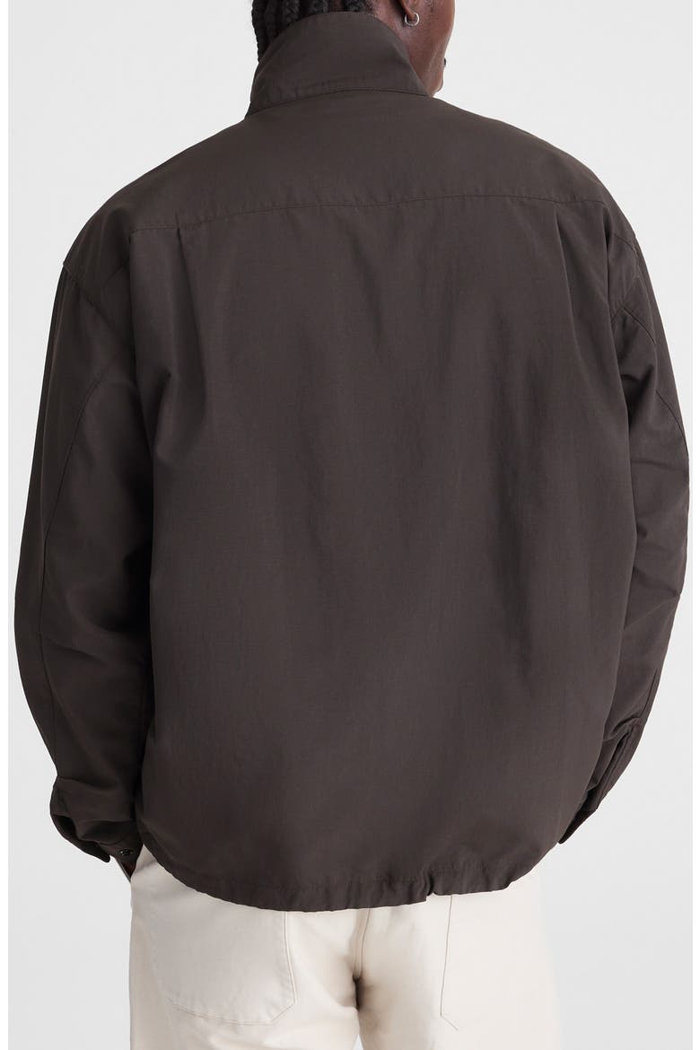 Nylon Harrington Jacket, Alternate, color, DARK BROWN