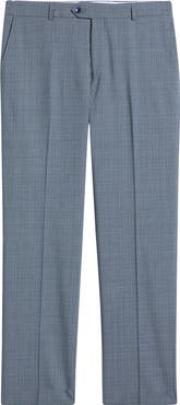 Berle Luxury Performance Flat Front Multiscreen Check Dress Pants