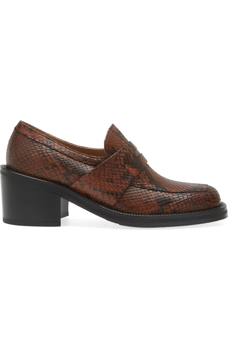 Dries Van Noten Snakeskin Embossed Penny Loafer, Alternate, color,