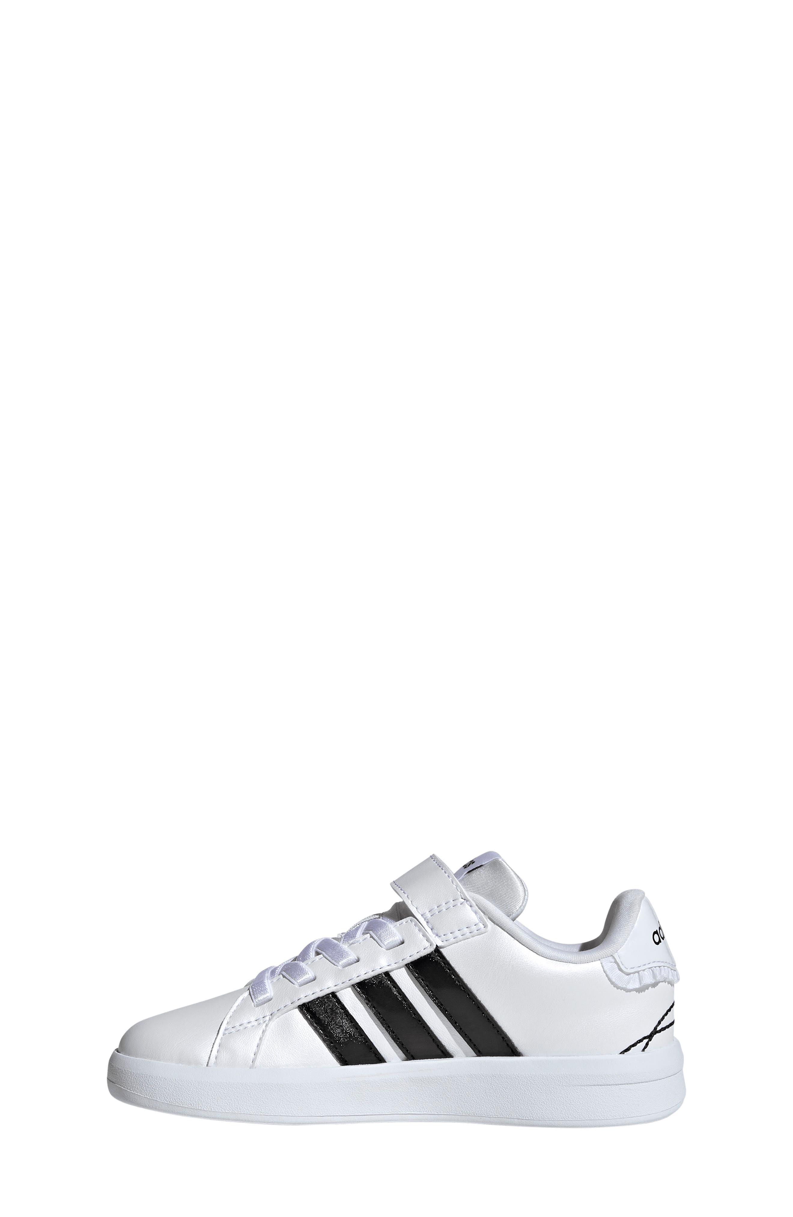 Kids' Grand Court 3.0 Sneaker, Alternate, color, WHITE/ CORE BLACK/ YELLOW