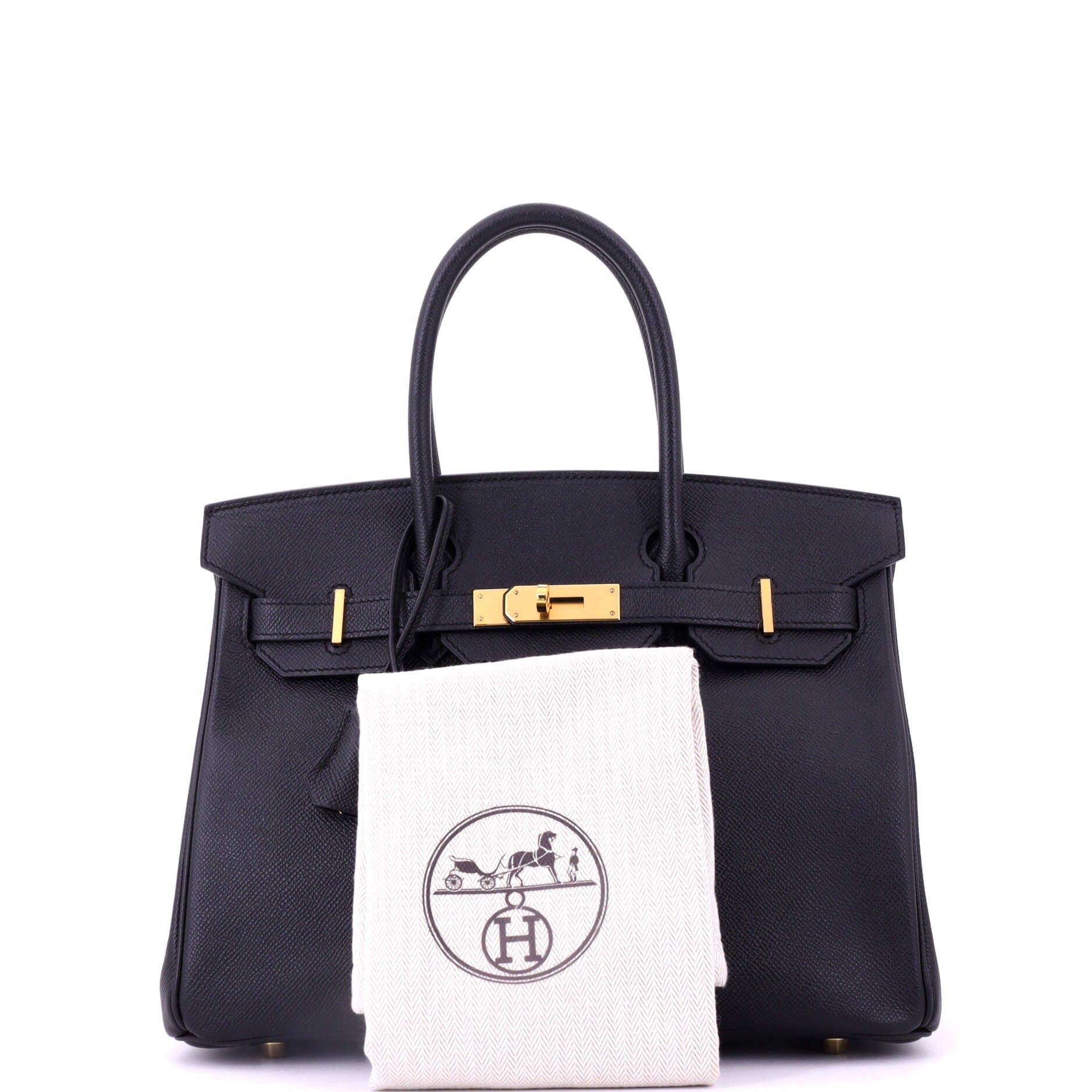 Pre-Owned Hermes Birkin Handbag Black Epsom with Gold Hardware 30, Alternate, color, 