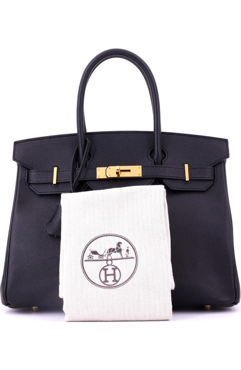 Pre-Owned Hermes Birkin Handbag Black Epsom with Gold Hardware 30, Alternate, color,