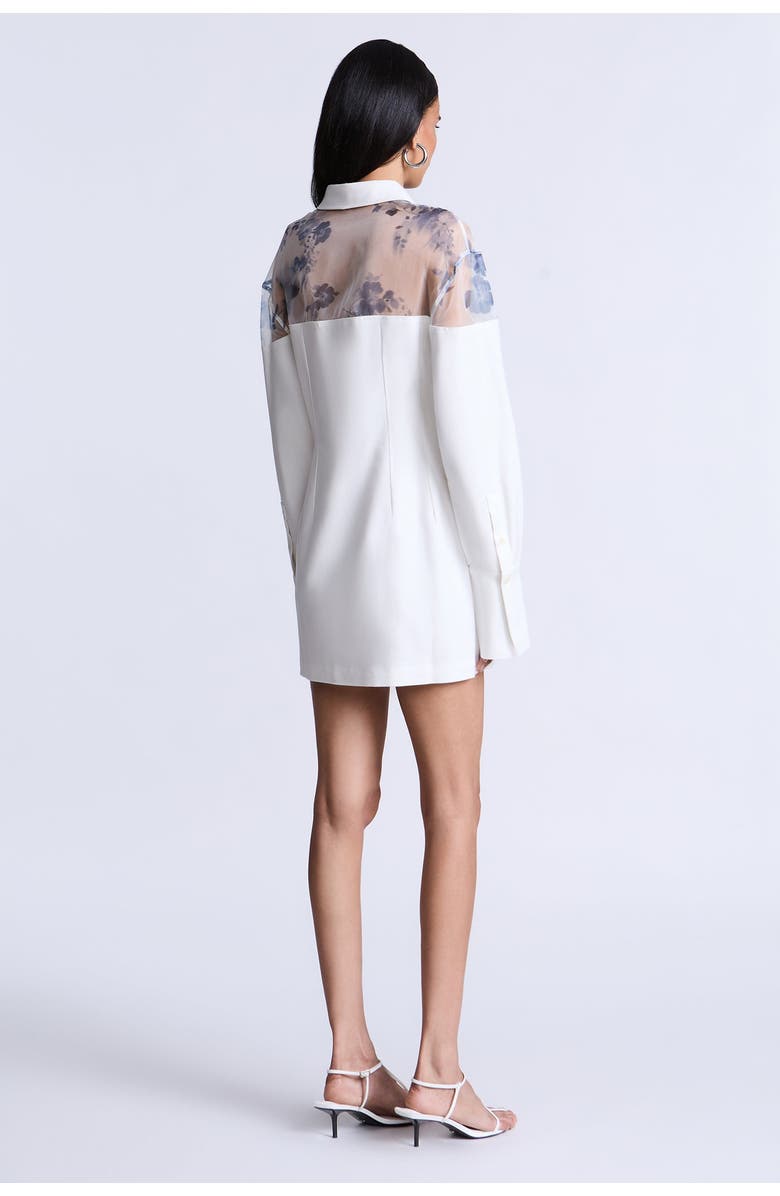 BCBG Maxazria Patricia Dress Printed, Alternate, color, Snow White & Floral Wedgewood