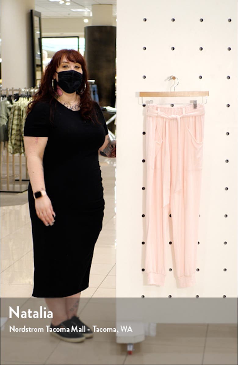 Cozy Fleece Belted Joggers, sales video thumbnail